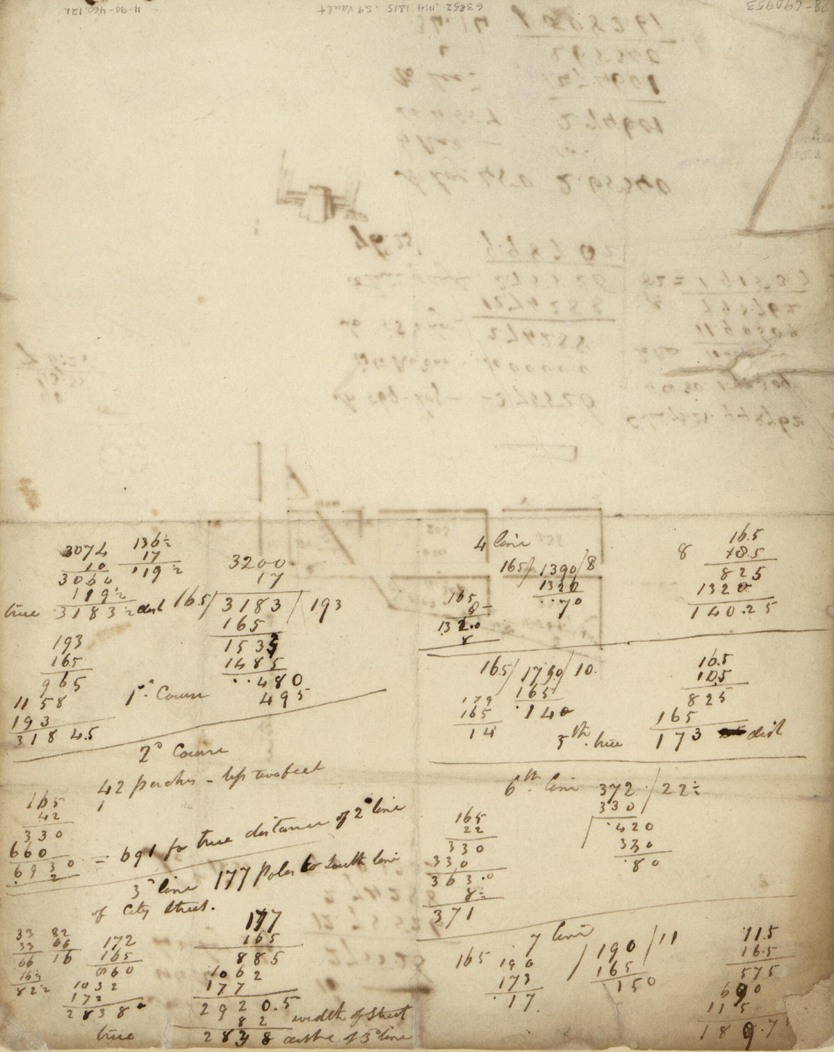 Survey Map of Area at Meridian Hill, Washington D.C. 1815 by Relic Map Company