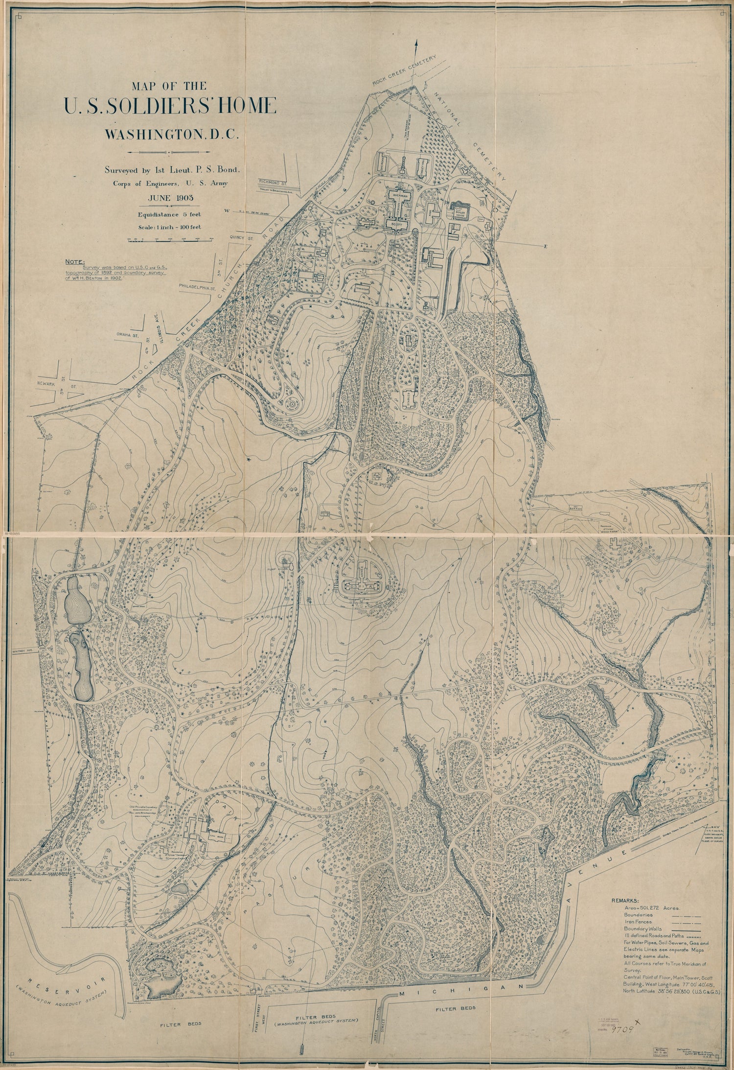 This old map of Map of the U.S. Soldiers&