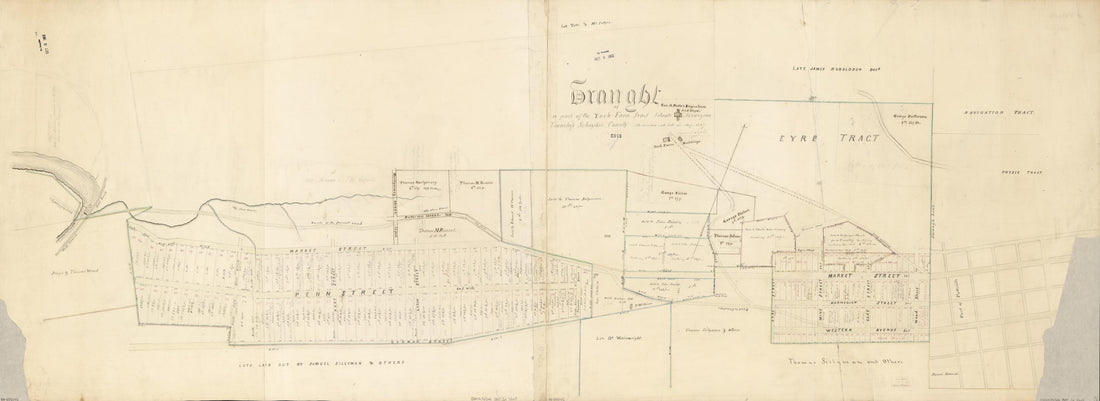 This old map of Draught of a Part of the York Farm Tract Situate In Norwegian Township, Schuylkill County : As Divided Into Lots In Aug. from 1847 was created by Samuel Lewis in 1847