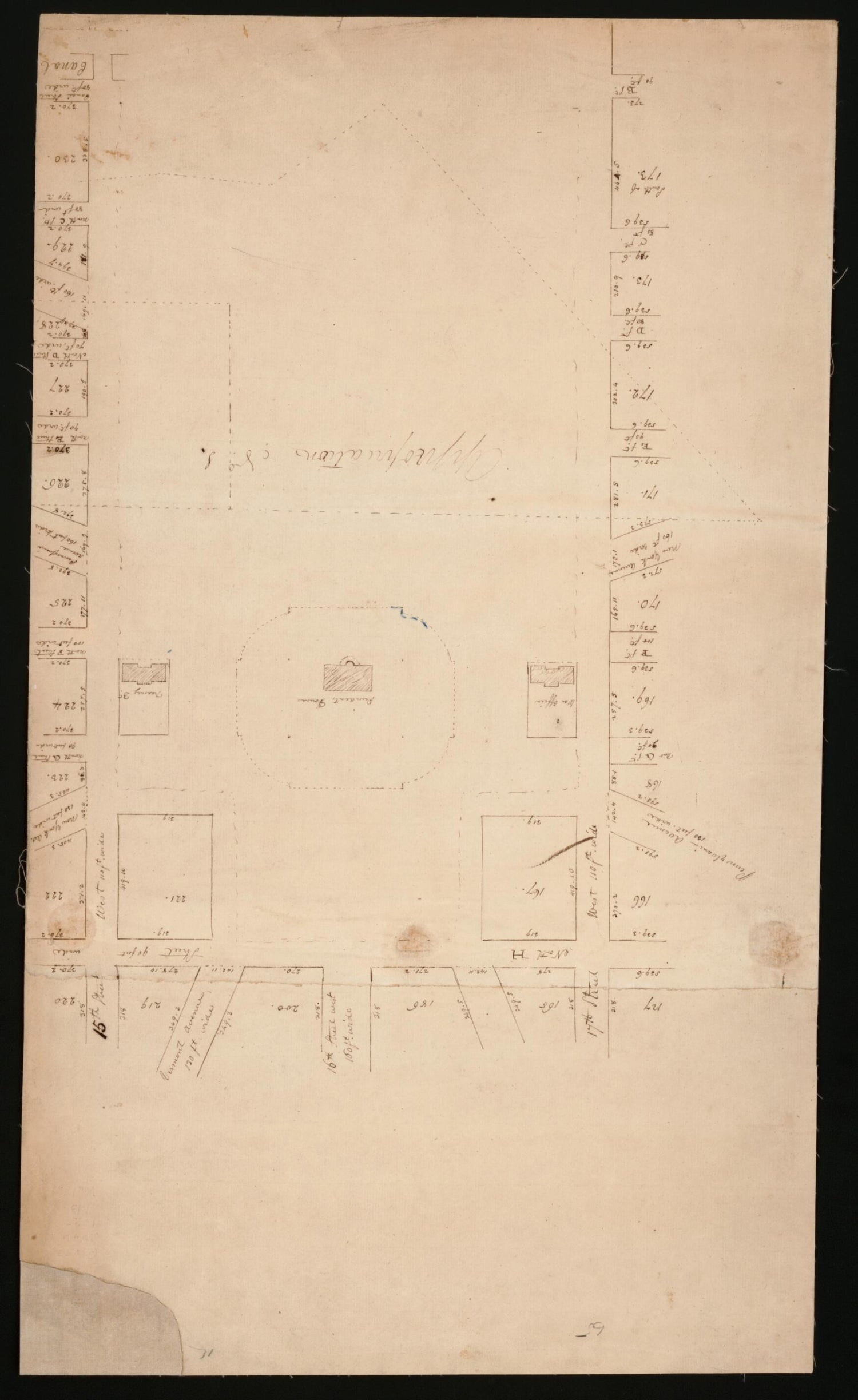 This old map of Map of the White House Grounds, Washington D.C. from 1800 was created by  in 1800