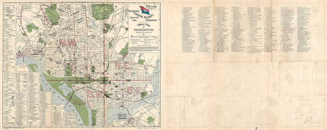 This old map of 13, from 1896 was created by  International Christian Endeavor Convention, Wm. B. (William B.) Robison, Anson S. Taylor,  United Society of Christian Endeavor. Committee of &