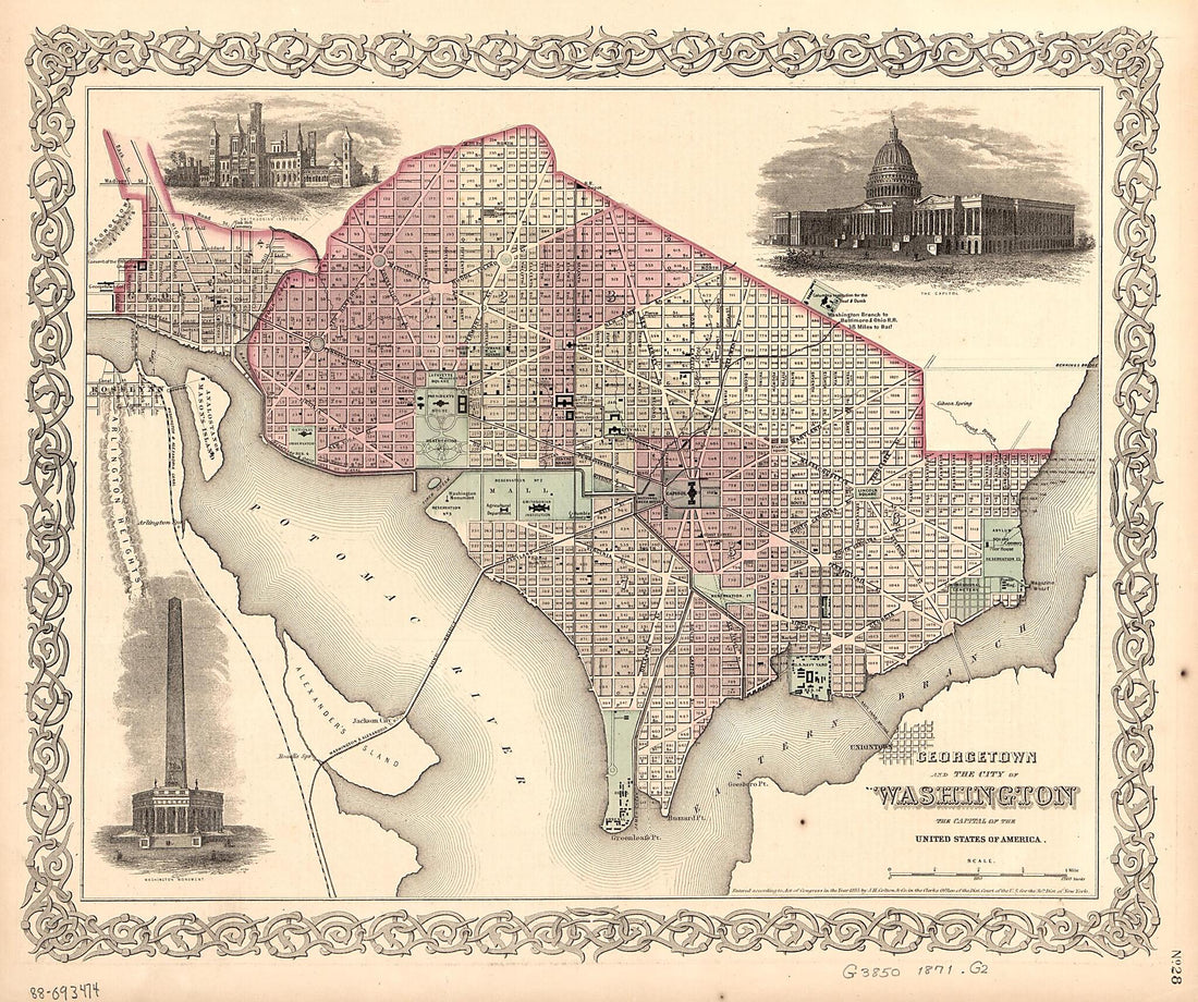 This old map of Georgetown and the City of Washington : the Capital of the United States of America from 1871 was created by  G.W. &amp; C.B. Colton &amp; Co,  J.H. Colton &amp; Co in 1871