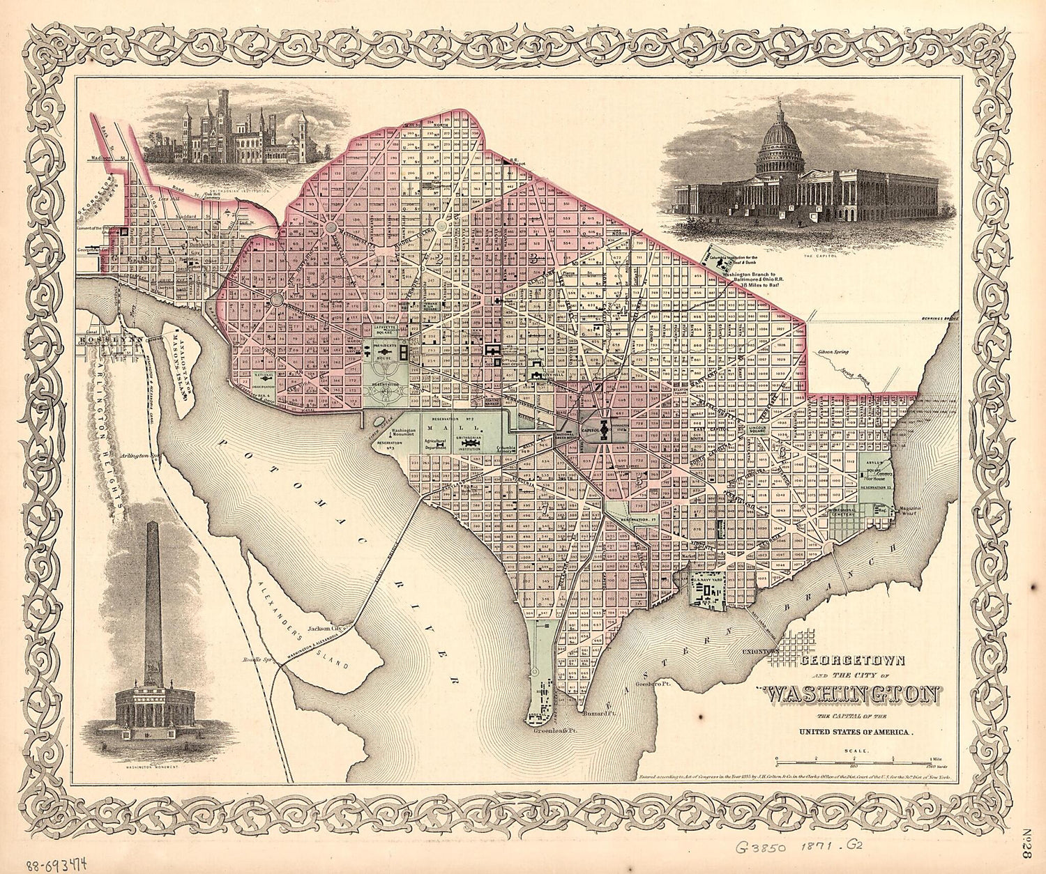 This old map of Georgetown and the City of Washington : the Capital of the United States of America from 1871 was created by  G.W. &amp; C.B. Colton &amp; Co,  J.H. Colton &amp; Co in 1871