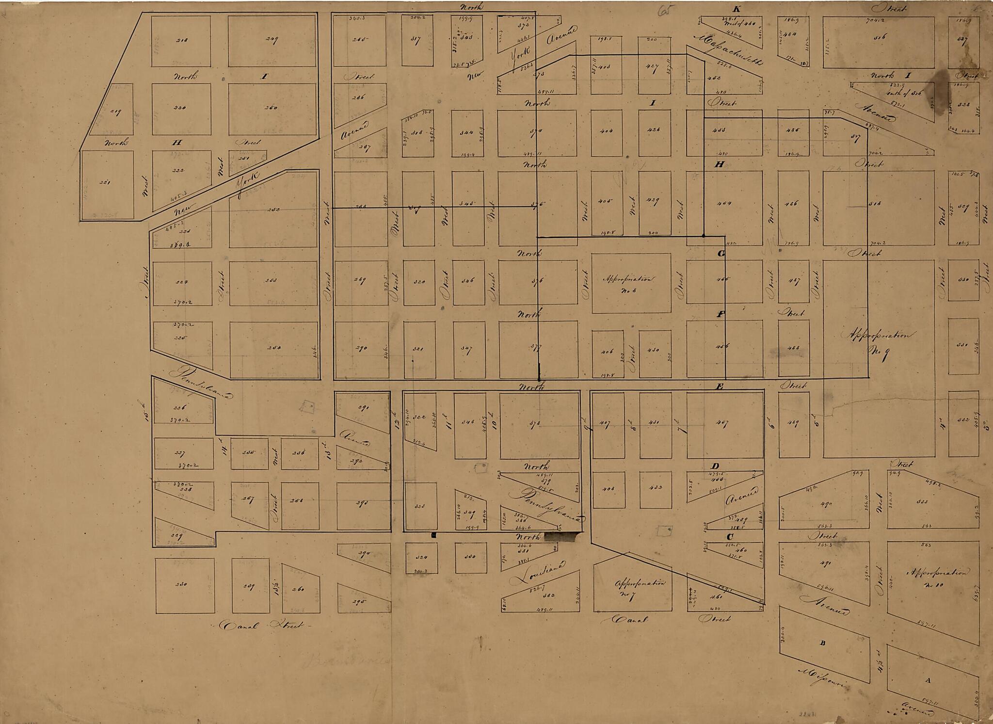 This old map of Map of Part of Central Washington D.C. to the East of the White House from 1800 was created by  in 1800