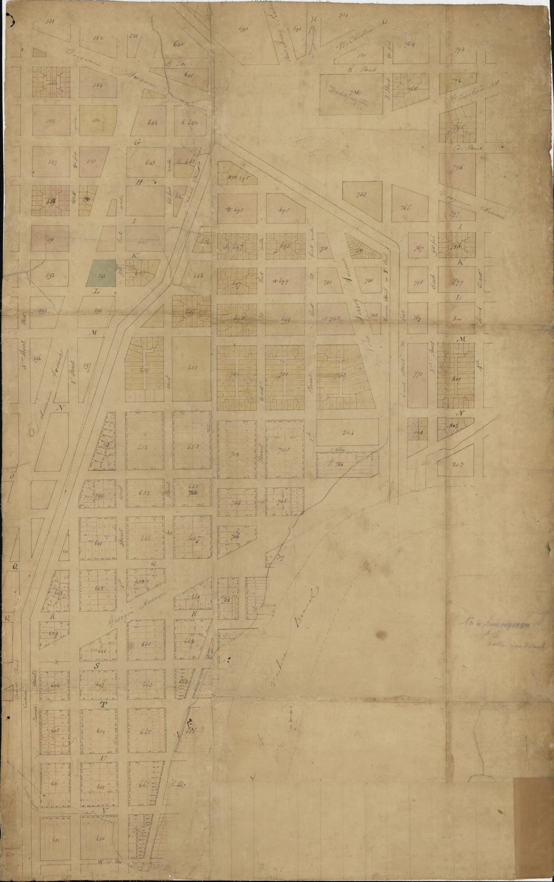 This old map of 16th Plan from E Street South to W and from 3d West to 4th Street East : Washington D.C. from 1798 was created by  Association of the Oldest Inhabitants of the District of Columbia, Henry C. Gauss in 1798