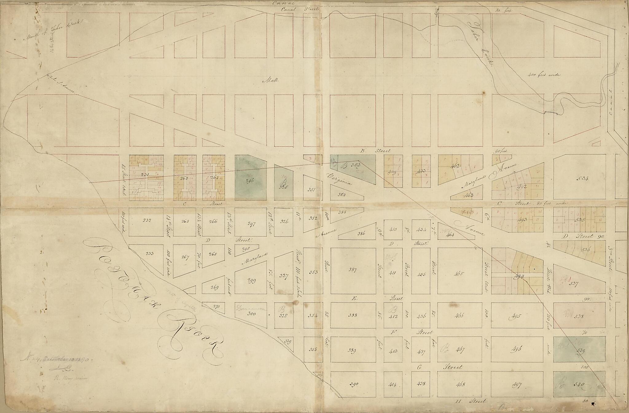 This old map of Partial Cadastral Map of the Area Immediately South of the Mall, S.W. Washington D.C. from 1794 was created by  Association of the Oldest Inhabitants of the District of Columbia, Henry C. Gauss, Rt. (Robert) King in 1794