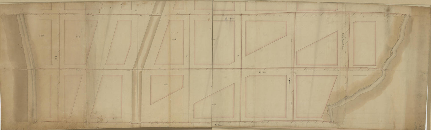 This old map of Survey Map of Part of S.W. and S.E. Washington D.C. from 1791 was created by George Washington in 1791