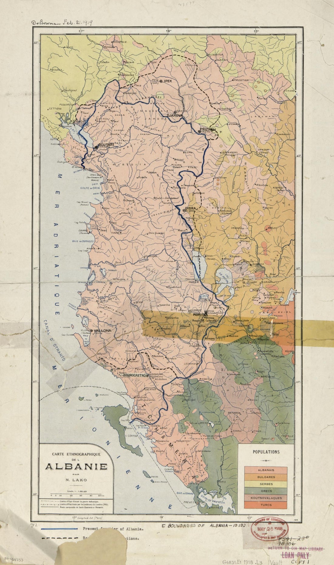 This old map of Carte Ethnographique De L&