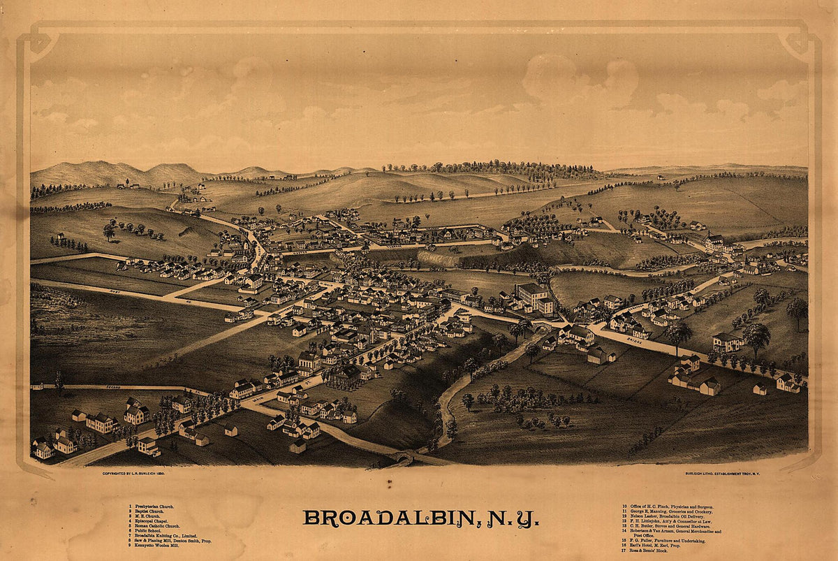Broadalbin, New York 1880 by Relic Map Company