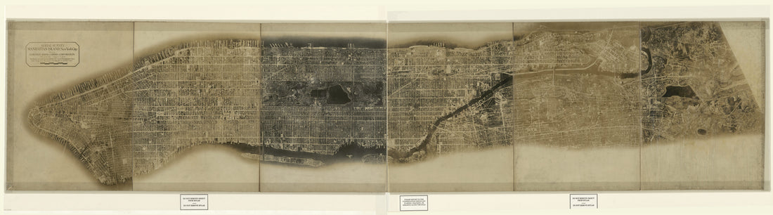 This old map of Aerial Survey, Manhattan Island, New York City from 1921 was created by  Fairchild Aerial Camera Corporation in 1921