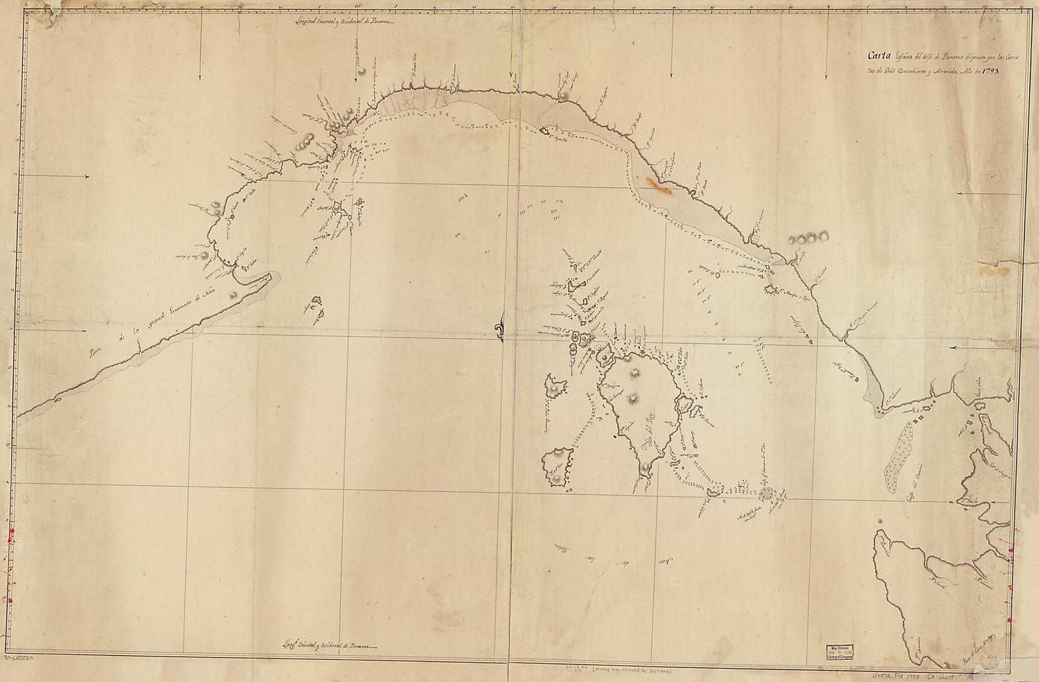 This old map of Carta Esférica Del Golfo De Panama from 1793 was created by  in 1793