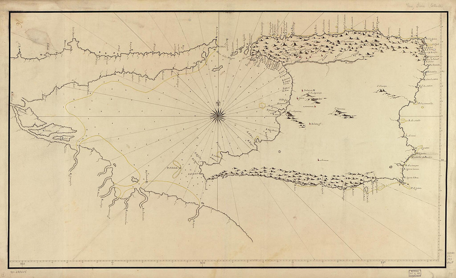 This old map of Map Showing Trinidad Island and Adjacent Coast of Venezuela from 1700 was created by  in 1700
