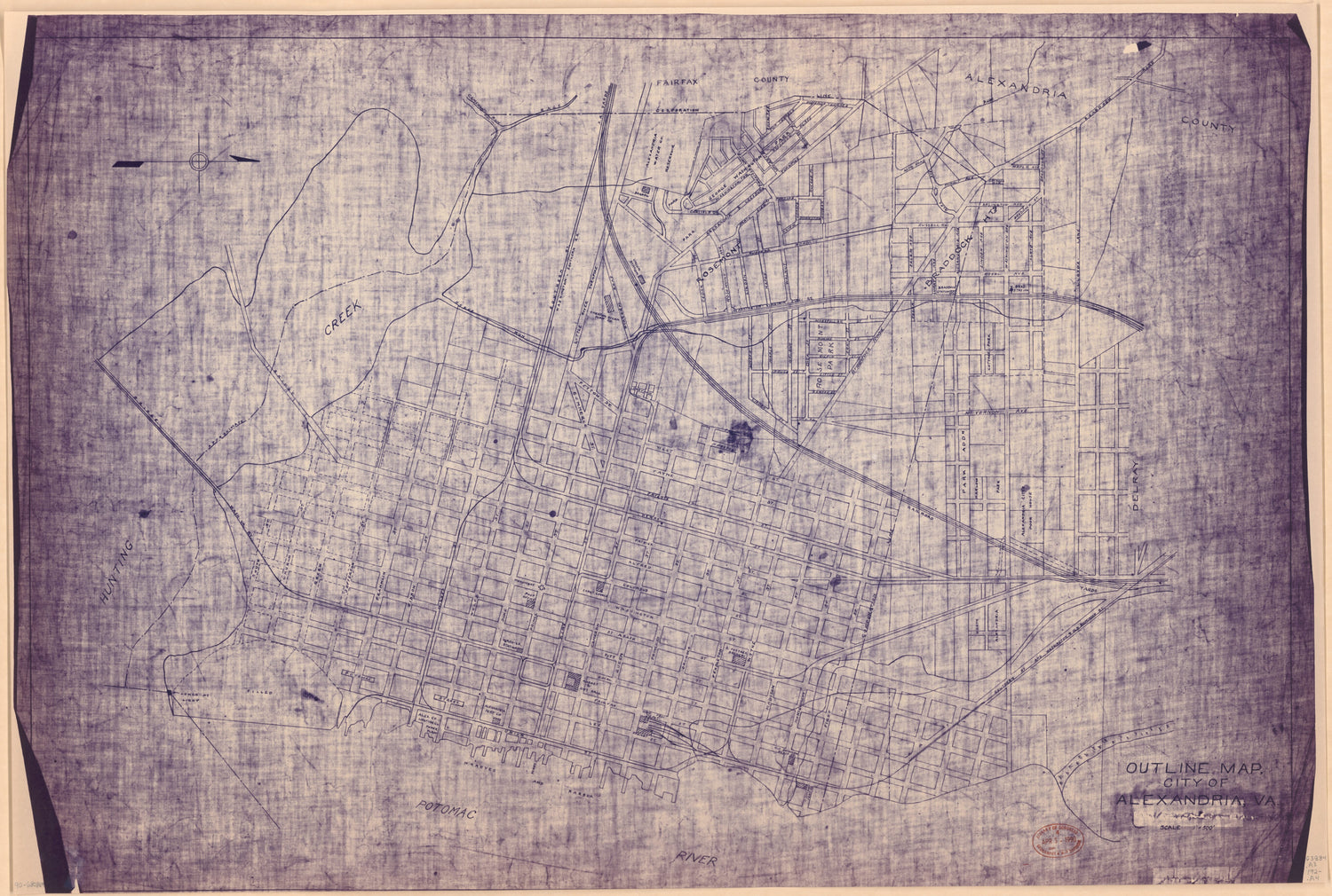 This old map of Outline Map, City of Alexandria, Va from 1920 was created by  Alexandria (Va.) in 1920