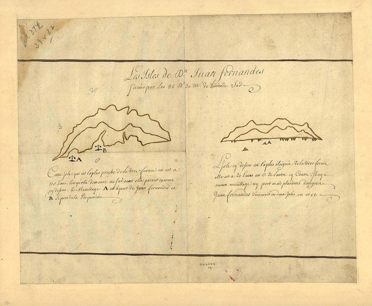 Plan De La Baye De La Coquimbo 1700 by Relic Map Company