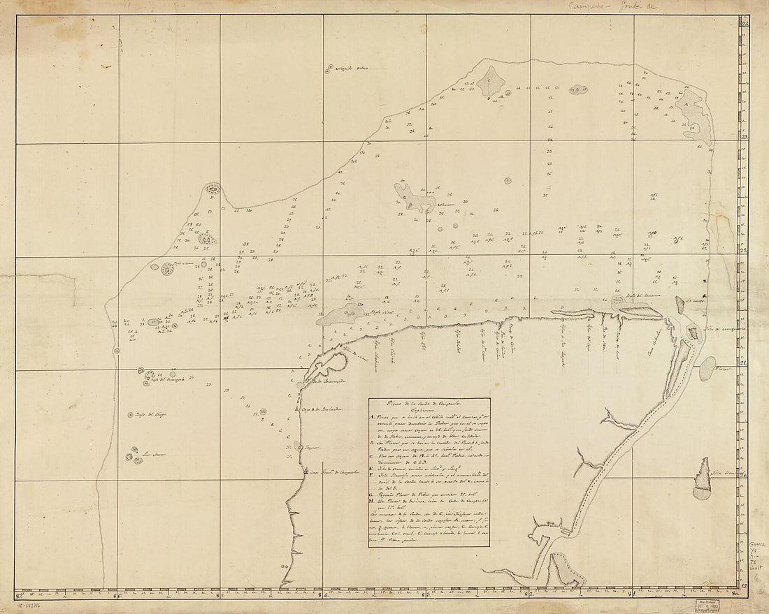 This old map of Plano De La Sonda De Campeche from 1700 was created by  in 1700