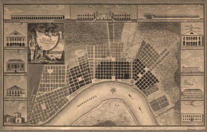 Plan of the City and Suburbs of New Orleans : from an Actual Survey Made In 1815 by Relic Map Company