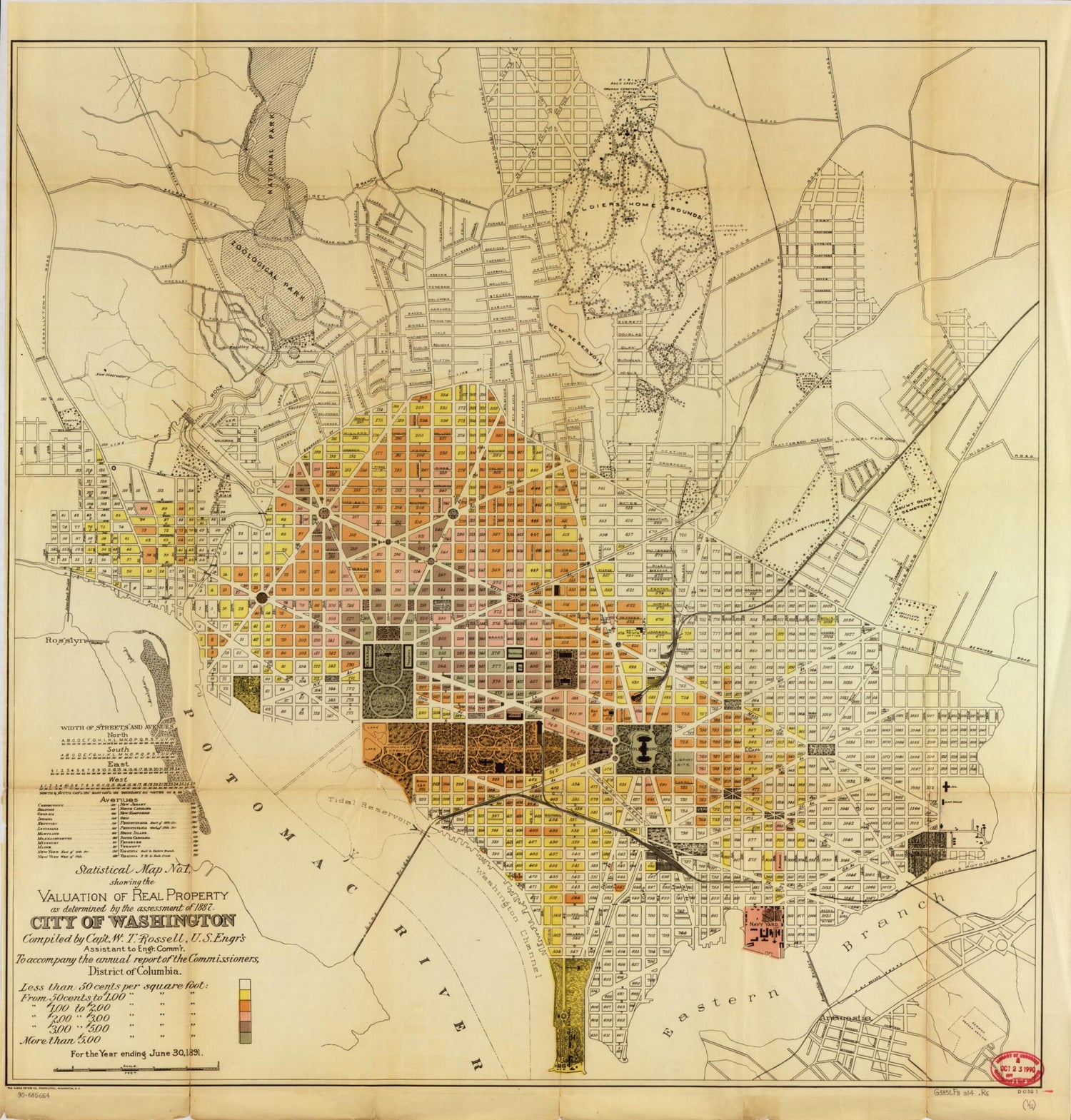 This old map of Maps Accompanying the Report of the Operations of the Engineer Department of the District of Columbia : for the Fiscal Year Ended June 30, from 1891 : Washi was created by  District of Columbia. Board of Commissioners,  District of Columb