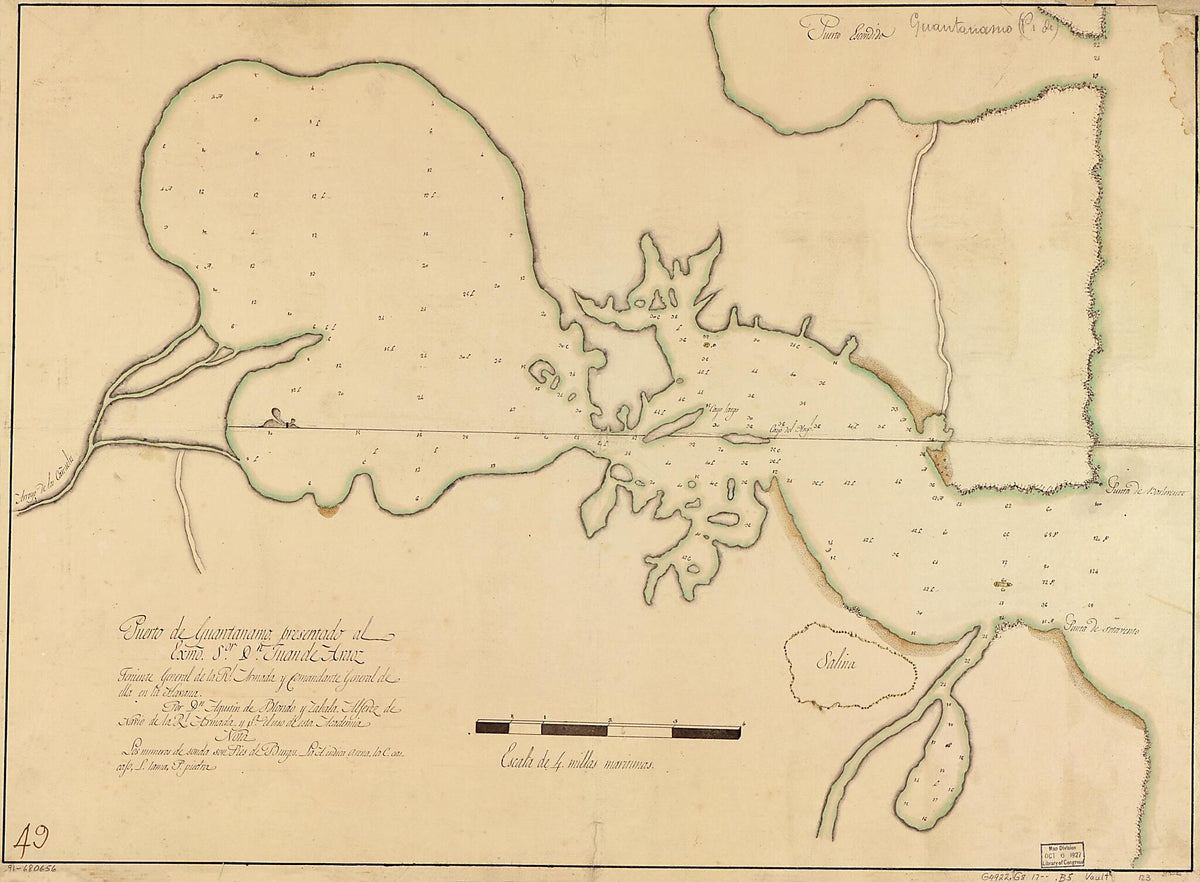 Puerto De Guantánamo 1700 by Relic Map Company