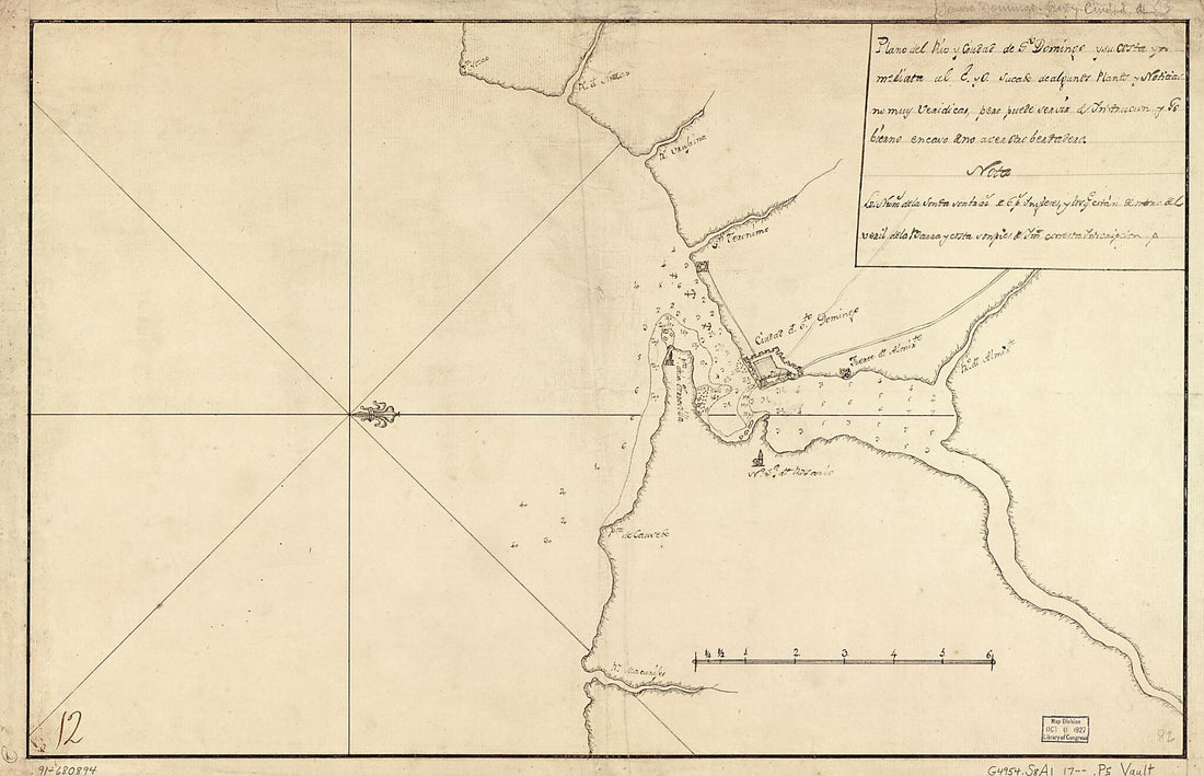 This old map of Plano Del Río Y Ciudad De Sto. Domingo Y Su Costa Y ? Mediata Al  from 1700 was created by  in 1700