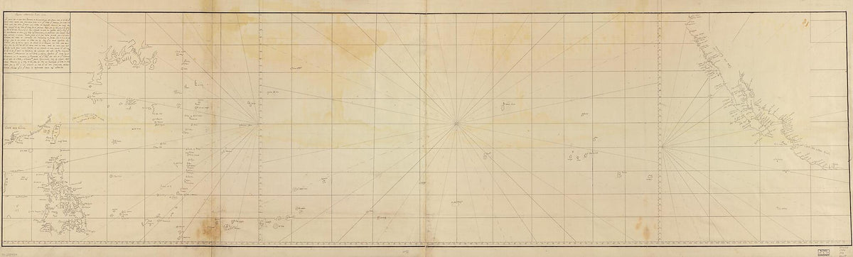 Map of Pacific Ocean Between the Coast of California and Mexico and Japan, Philippines, and the Coast of China 1784 by Relic Map Company