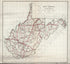 Map of West Virginia Showing State Routes 1922 by Relic Map Company