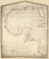 Map Showing Gulf of Mexico Including Western Portion of Caribbean Area in 1730 by Relic Map Company