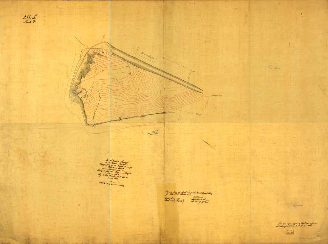 This old map of Topography of the North Side of Hunting Creek Near Alexandria, Va from 1863 was created by Chas. M. Bache in 1863