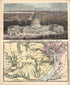 Topographical Map of Virginia Between Washington and Manassas Junction 1861 by Relic Map Company