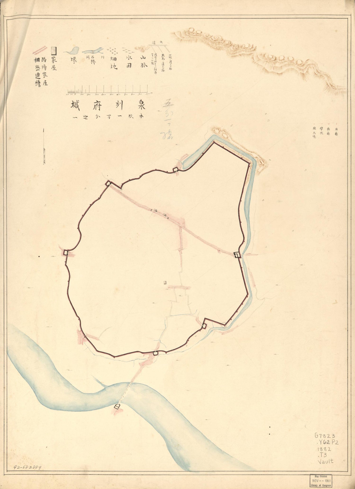 This old map of Shū, Senshū-fu Kakuchi (Yongchun Zhou, Quanzhou Fu Ge Di) from 1882 was created by Kensuke Tanaka in 1882
