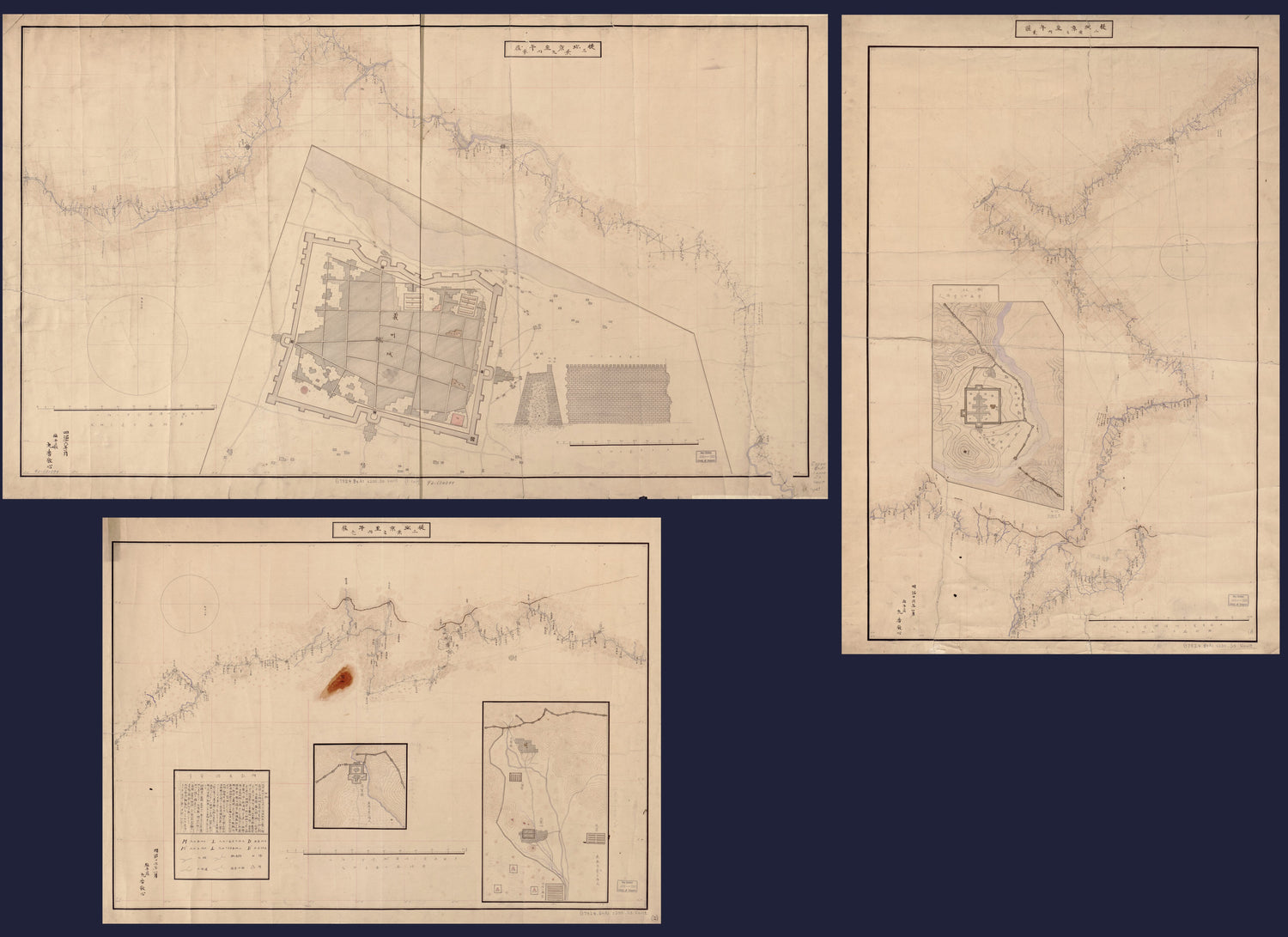 This old map of Pekin Yori Gyusō Ni Itaru (Cong Beijing Zhi Niuzhuang Lü Xing Tu) from 1883 was created by Kagenobu Sakawa in 1883