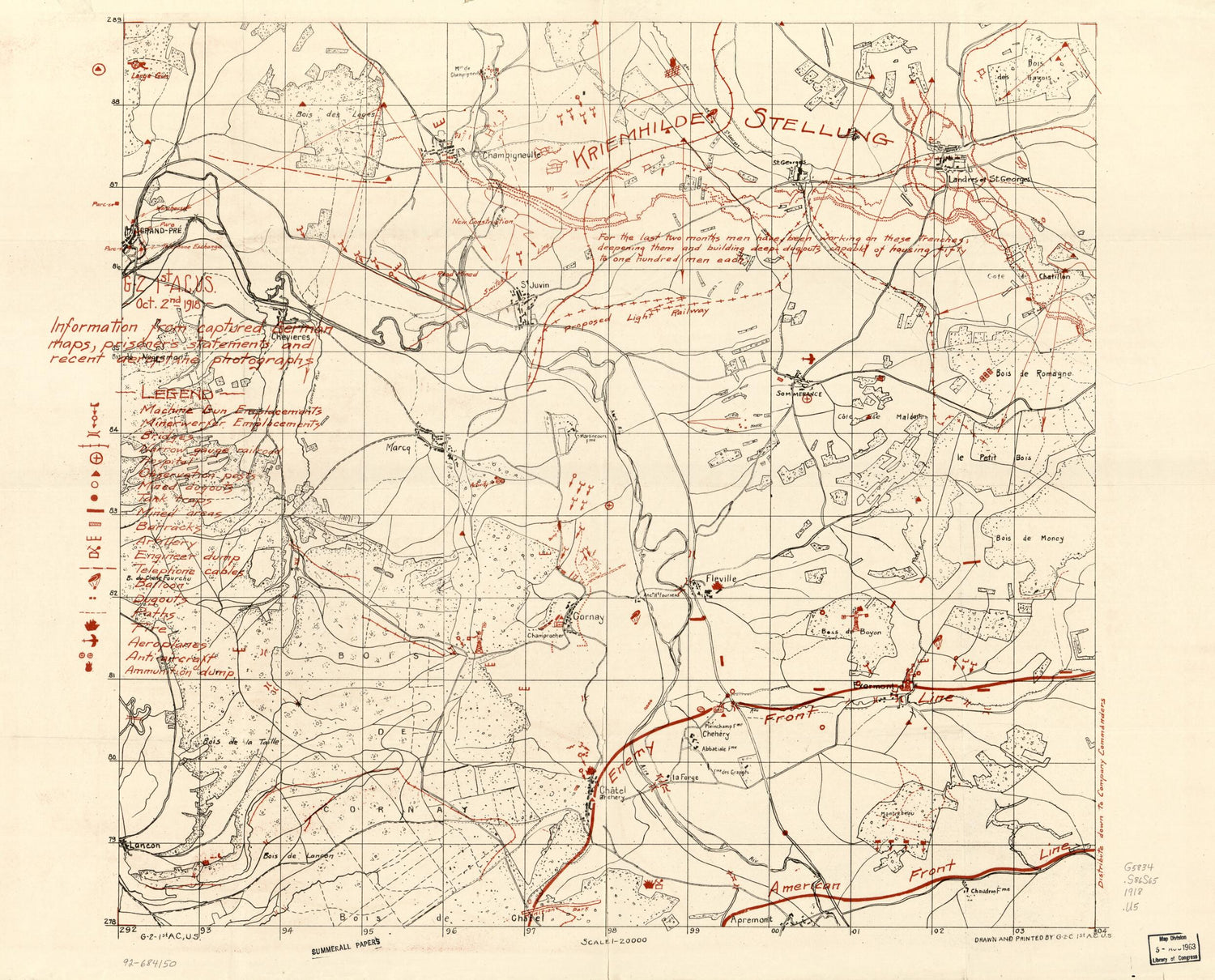 This old map of Information from Captured German Maps, Prisoner&