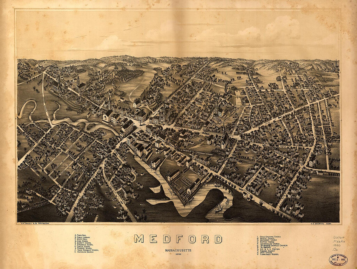 Medford, Massachusetts : 1880 by Relic Map Company
