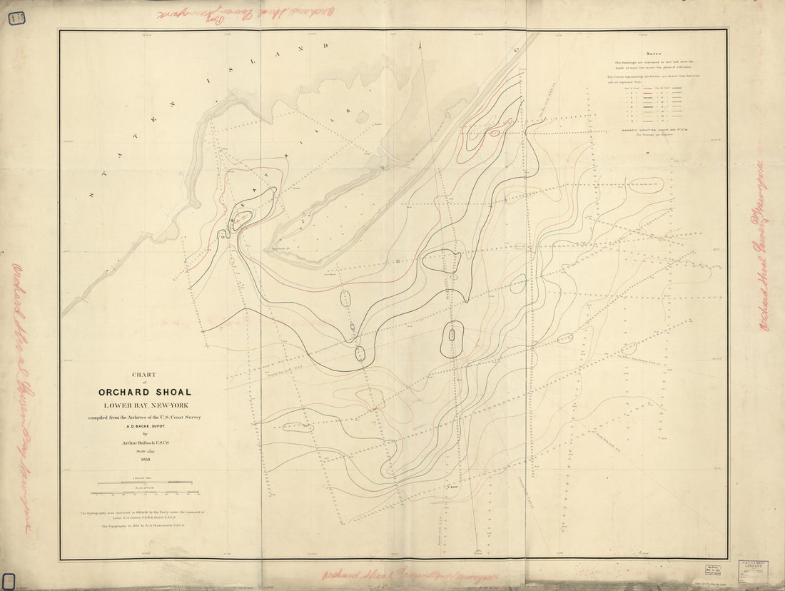 This old map of York from 1858 was created by A. D. (Alexander Dallas) Bache, Arthur Balbach, Tunis A. M. Craven,  United States Coast Survey, A. S. Wadsworth in 1858