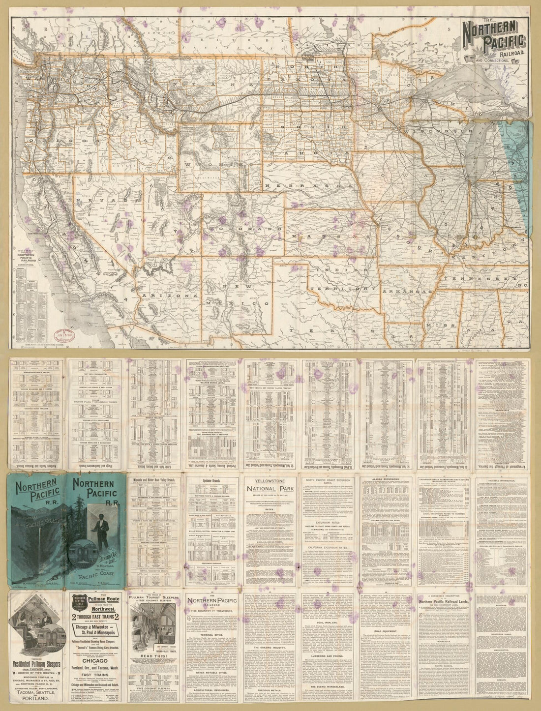 This old map of The Northern Pacific Railroad and Connections from 1891 was created by  Rand McNally and Company in 1891