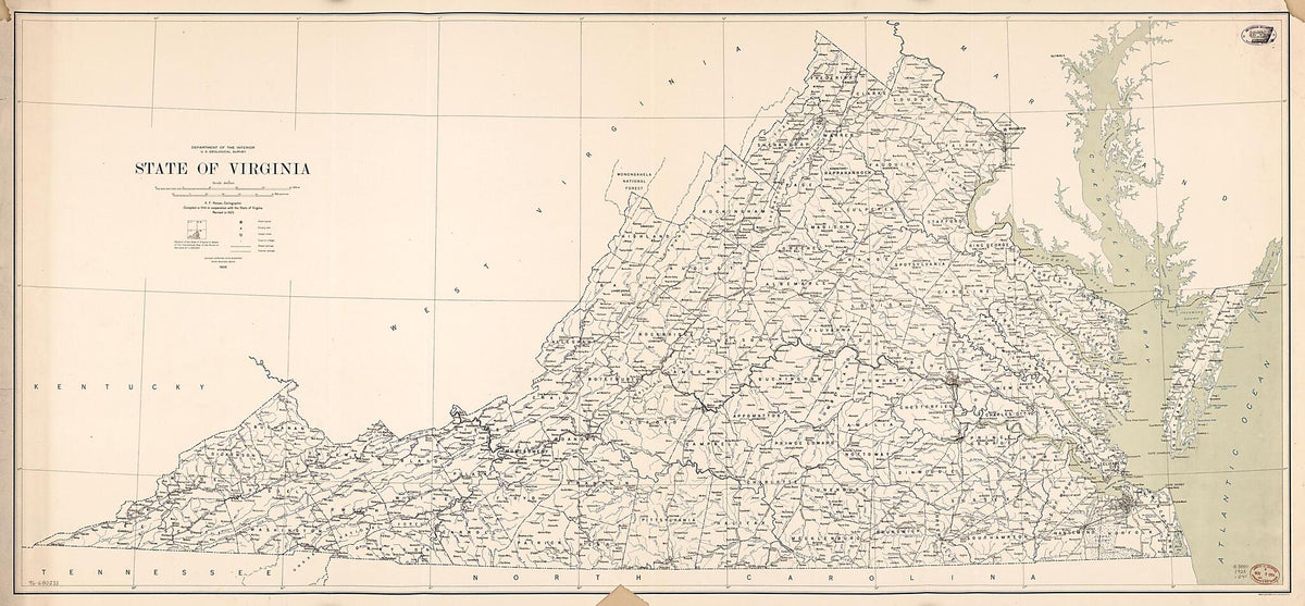 Virginia 1925 by Relic Map Company