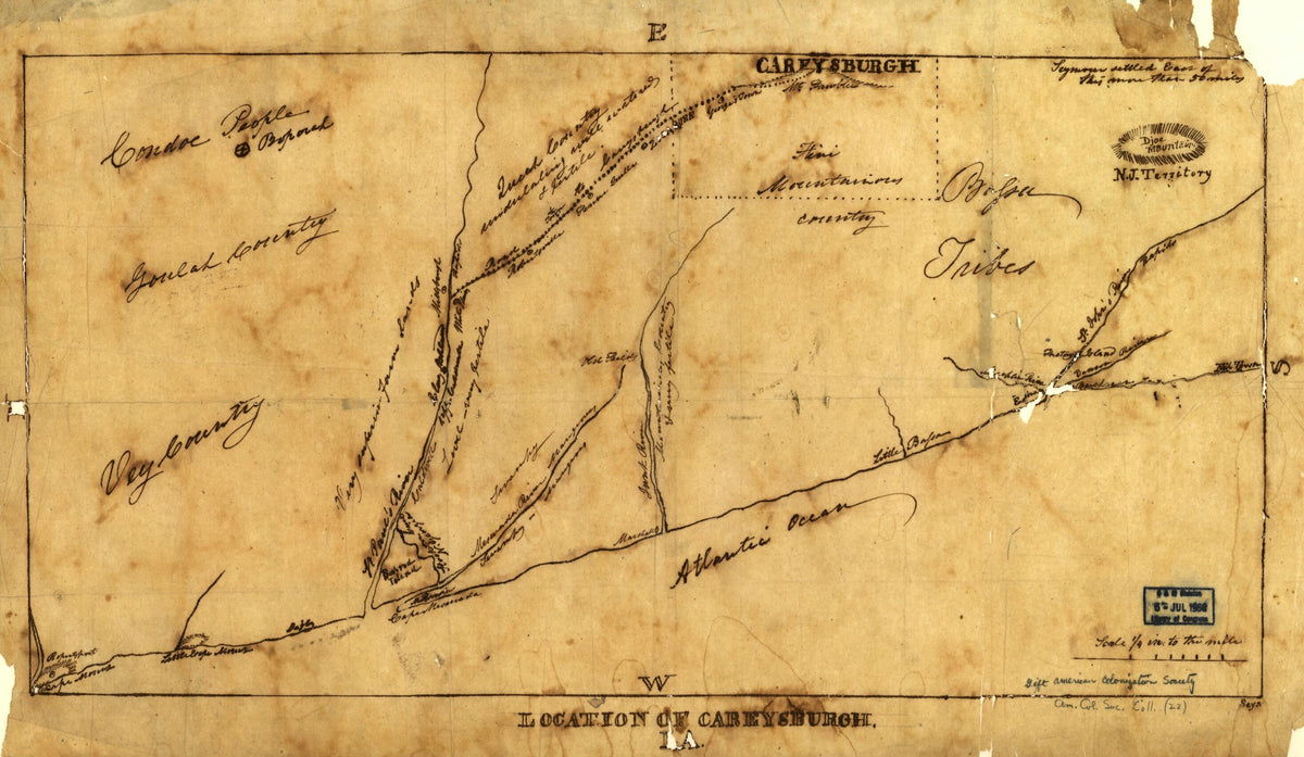 Location of Careysburgh, La 1800 by Relic Map Company