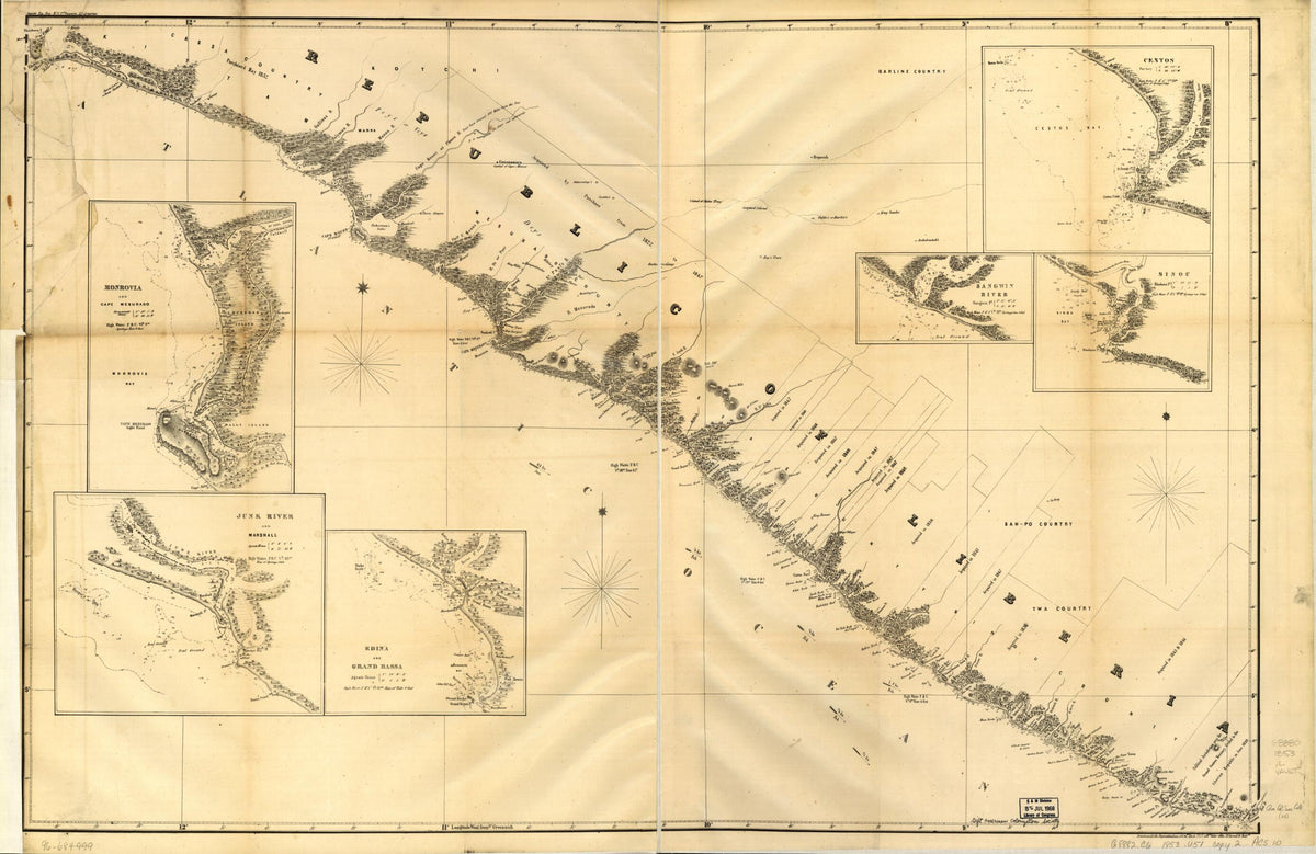 Republic of Liberia 1853 by Relic Map Company