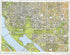 The Monumental and Commercial Center of the National Capital and the Surrounding Residential Neighborhoods : Three Dimensional Map of Central Washington (Three Dimensional Map of Central Washington) 1996 by Relic Map Company
