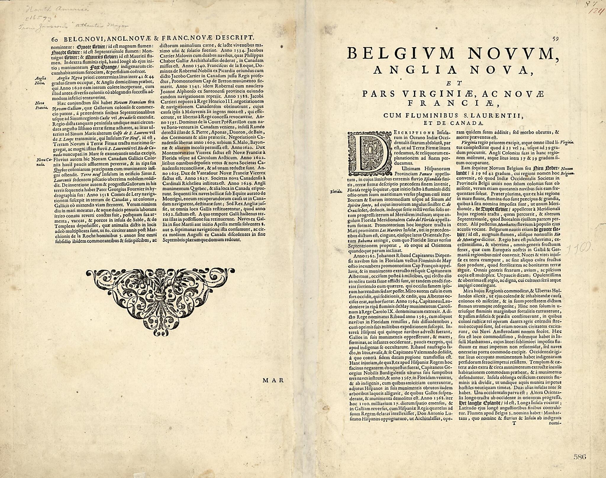 Belgii Novi, Angliæ Novæ, Et Partis Virginiæ : Novissima Delineatio 1657 by Relic Map Company