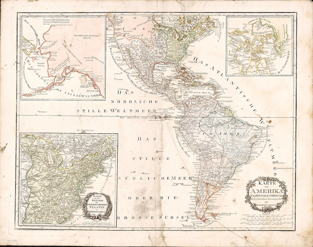 This old map of Karte Von Amerika : Nach D&