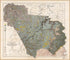 Map of Raleigh County and Western Part of Summers County Showing General and Economic Geology in 1916 by Relic Map Company