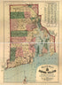 Map of the State of Rhode Island and Providence Plantations 1880 by Relic Map Company