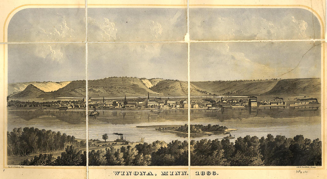 This old map of Map of Winona County, Minnesota. from 1867 was created by L. G. (Lyman G.) Bennett in 1867
