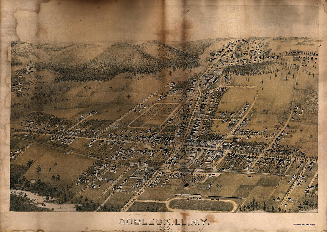 This old map of Cobleskill, New York, from 1883 was created by John J. Dunphy,  J. McGregor &amp; Co in 1883