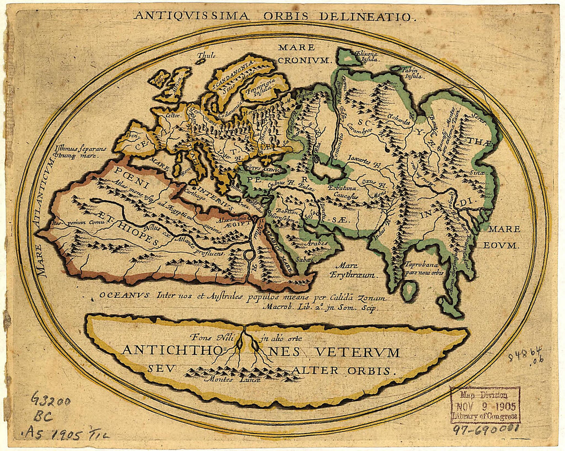 This old map of Antiqvissima Orbis Delineatio. (Antiquissima Orbis Delineatio) from 1649 was created by Philip Briet in 1649