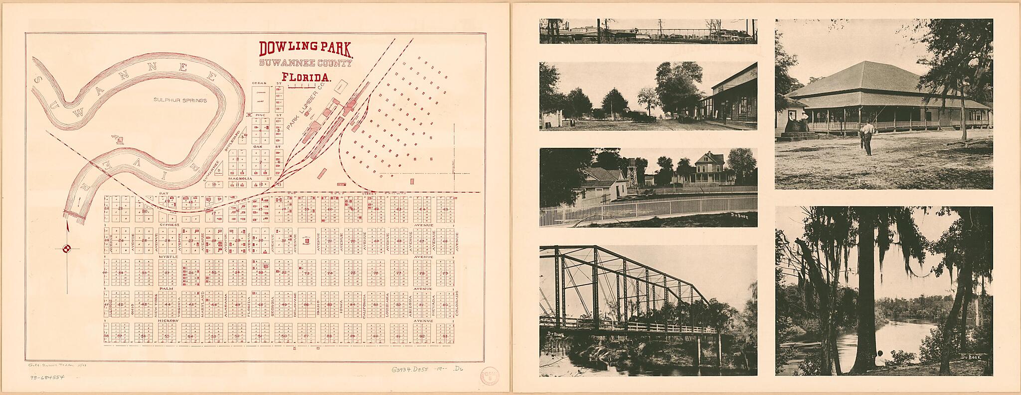 This old map of Dowling Park, Suwannee County, Florida from 1900 was created by  in 1900