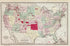 United States 1868 by Relic Map Company