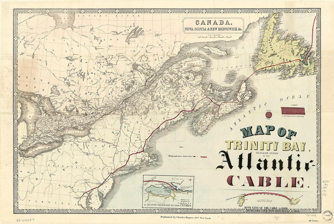 This old map of Cable from 1901 was created by  Charles Magnus &amp; Co in 1901