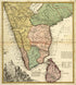 Peninsula Indiæ Citra Gangem Hoc Est Orae Celeberrimae Malabar & Coromandel Cum Adjacente Insula Non Minus Celebratissima Ceylon 1733 by Relic Map Company