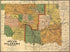 Map of the Indian and Oklahoma Territories 1892 by Relic Map Company